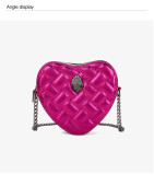 Heart shaped chain shoulder crossbody bag