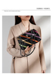 Rainbow women's bag with contrasting color splicing chain single shoulder crossbody bag