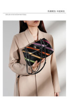 Rainbow women's bag with contrasting color splicing chain single shoulder crossbody bag Rainbow women's bag with contrasting color splicing chain single shoulder crossbody bag