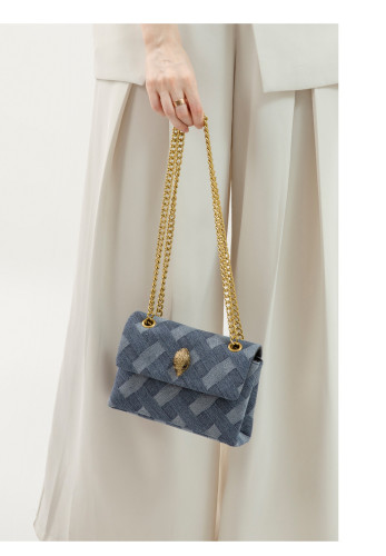 Denim chain shoulder crossbody bag