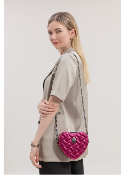 Heart shaped chain shoulder crossbody bag