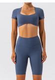 Short sleeved yoga suit set