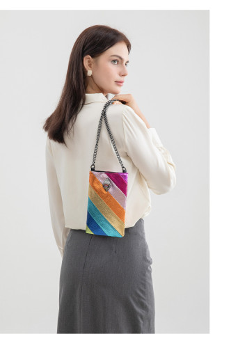 Colorful chain shoulder bag crossbody bag