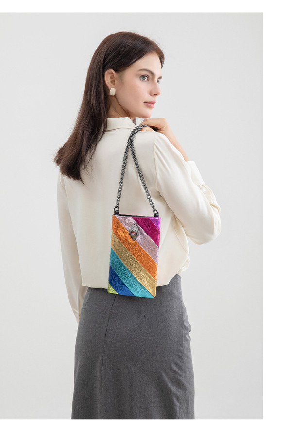 Colorful chain shoulder bag crossbody bag
