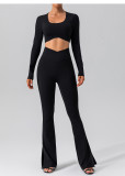 Quick drying tight fitting sports long sleeved suit