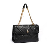 Ling grid chain crossbody bag shoulder bag