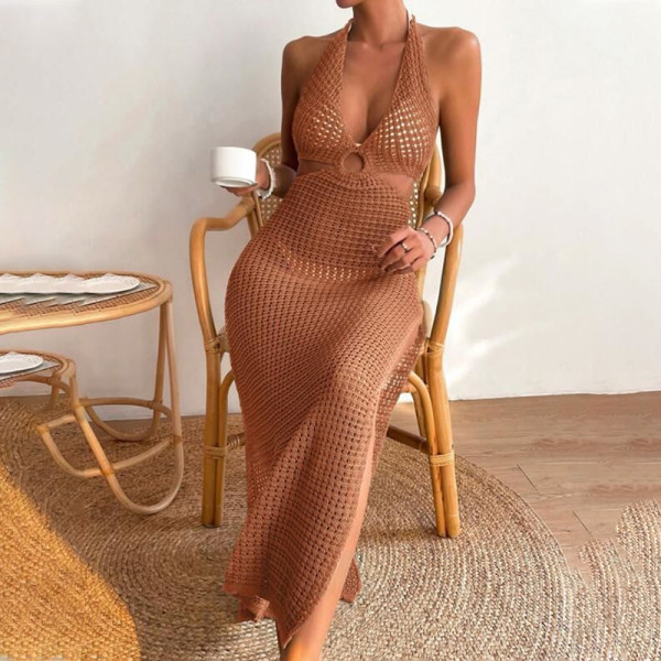 Knitted hollowed out beach bikini swimsuit, hoodie, sun protection suit