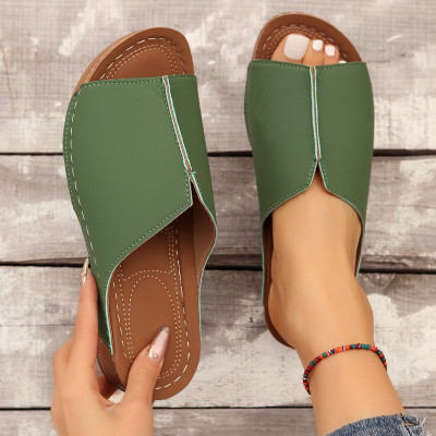 Colorful lightweight height increasing thick soled slippers