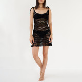 Knitted beach bikini swimsuit, hoodie, sun protection suit