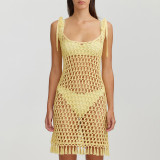 Knitted beach bikini swimsuit, hoodie, sun protection suit