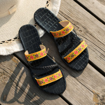 Colorful rhinestones, lightweight, one foot flip flops