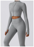 Bra+jacket+pants three piece sports suit