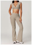 Tight fitting back quick drying yoga set