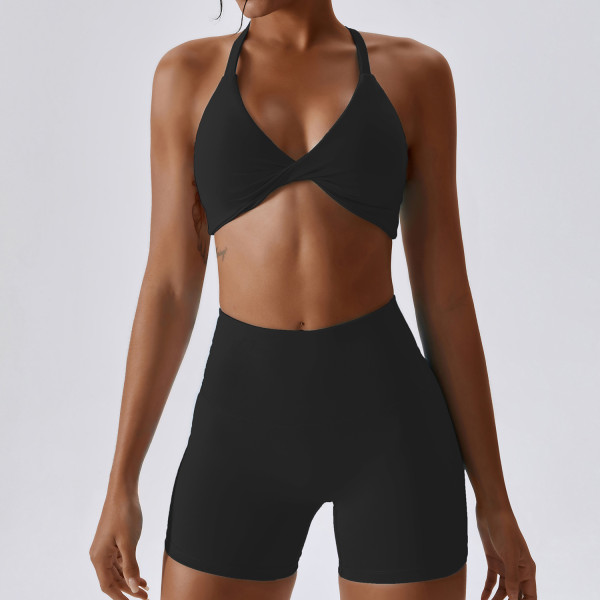 Bra+shorts quick drying yoga exercise set