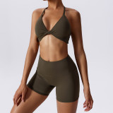 Bra+shorts quick drying yoga exercise set
