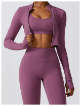 Bra+jacket+pants three piece sports suit Bra+jacket+pants three piece sports suit