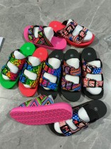 Belt buckle slippers, women's flat bottomed straight out beach sandals Belt buckle slippers, women's flat bottomed straight out beach sandals