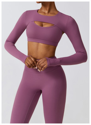Bra+Shoulder+Pants Three piece Sports Set