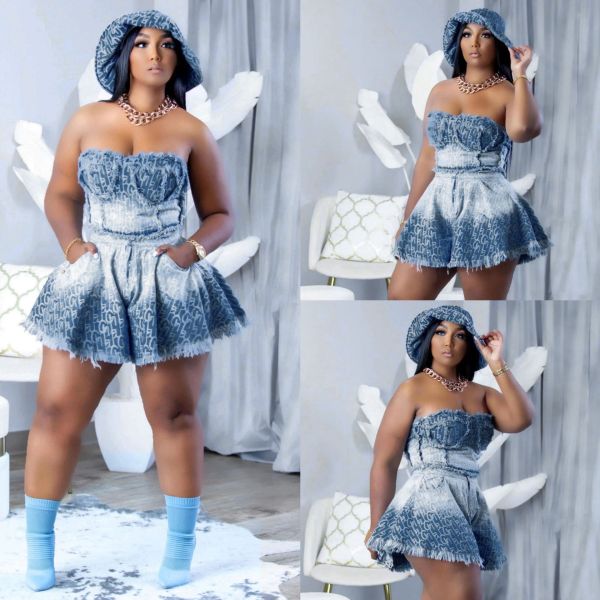 Cowboy plus size women's two-piece set