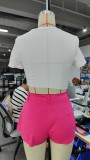 Cardigan, short sleeved shorts, skirt