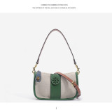 Canvas crossbody bag, hand-held shoulder bag
