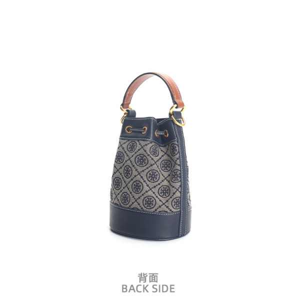 Retro one shoulder crossbody bucket bag