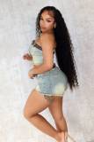 Nostalgic stretch shorts set