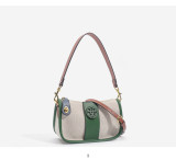 Canvas crossbody bag, hand-held shoulder bag