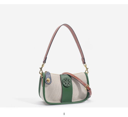 Canvas crossbody bag, hand-held shoulder bag