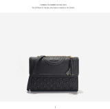One shoulder small square bag versatile small fragrant style diamond grid chain bag