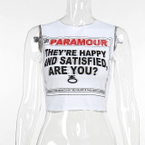 Printed vest T-shirt