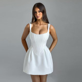 Waist waist vest dress
