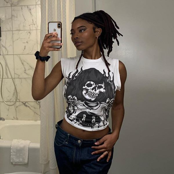 Printed vest T-shirt