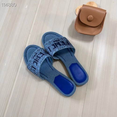 Flat bottomed canvas printed embroidered letter flip flops