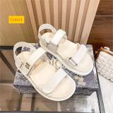 Metal buckle thick soled straight beach sandals