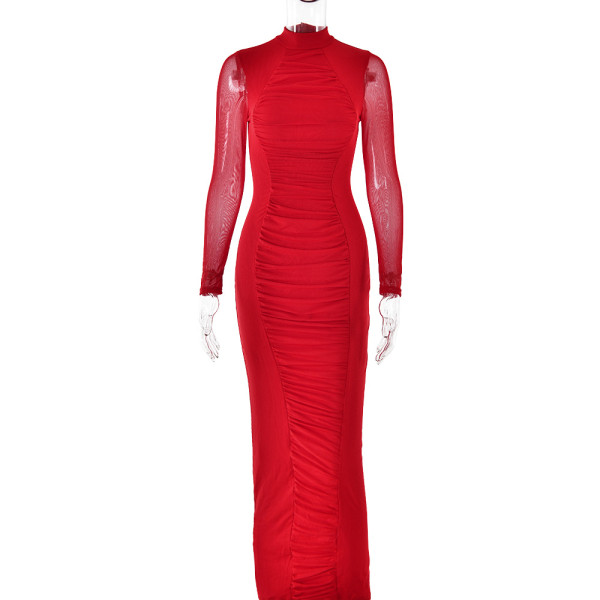 Tight fitting round neck dress