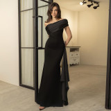 One shoulder long dress