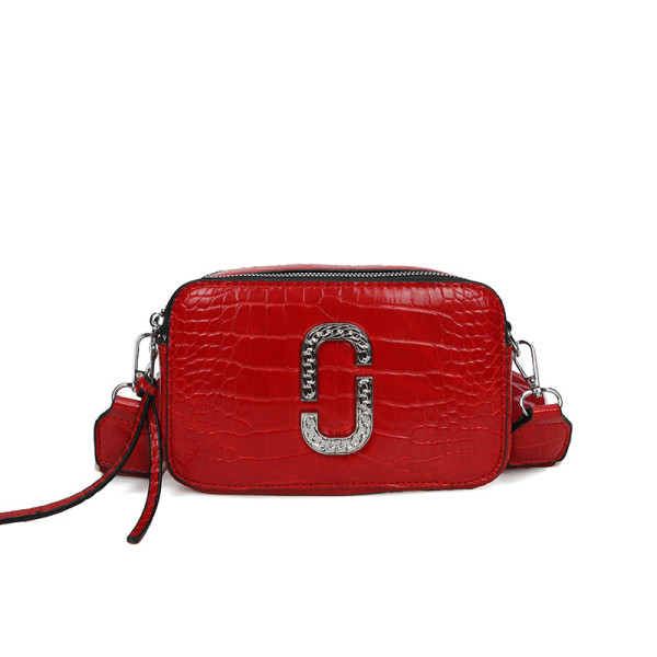 Camera bag with crocodile pattern single shoulder crossbody bag