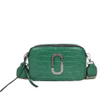 Camera bag with crocodile pattern single shoulder crossbody bag