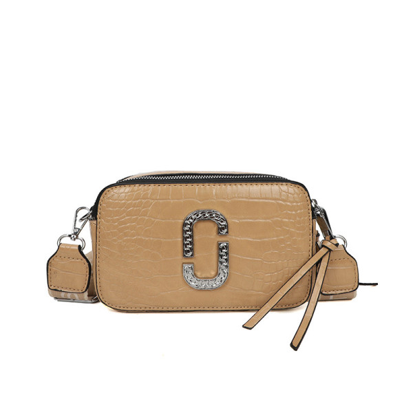 Camera bag with crocodile pattern single shoulder crossbody bag
