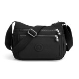 Solid color nylon women's shoulder bag
