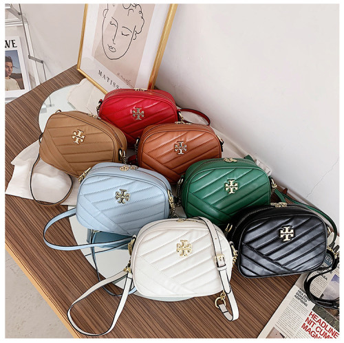 Lingge embroidery thread single shoulder crossbody chain women's bag