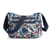 Colored nylon women's shoulder bag