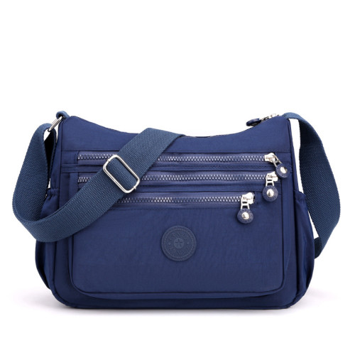 Solid color nylon women's shoulder bag