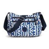 Colored nylon women's shoulder bag