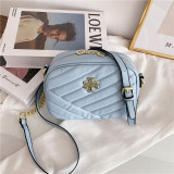 Lingge embroidery thread single shoulder crossbody chain women's bag