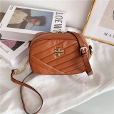 Lingge embroidery thread single shoulder crossbody chain women's bag