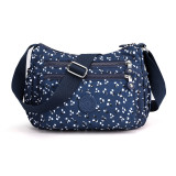 Colored nylon women's shoulder bag