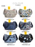 Colored nylon women's shoulder bag