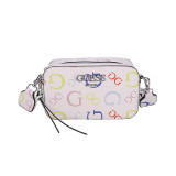 Crossbody solid color printed single shoulder small square bag